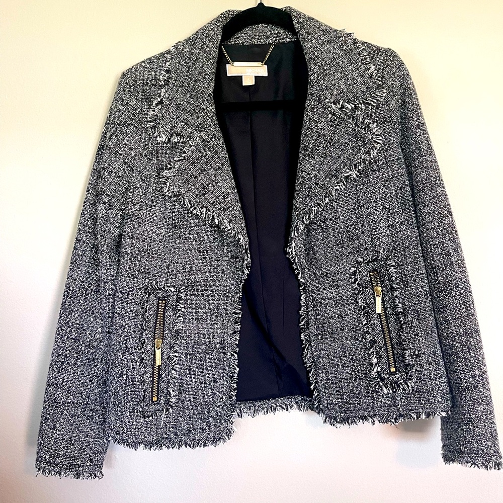 Tweed Jacket with Fringe